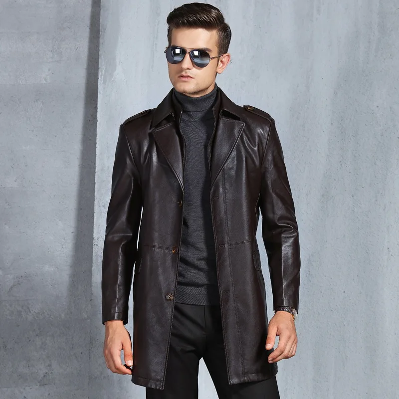 Мужская куртка из искусственной кожи и замши Сезон весна-осень Верхняя одежда