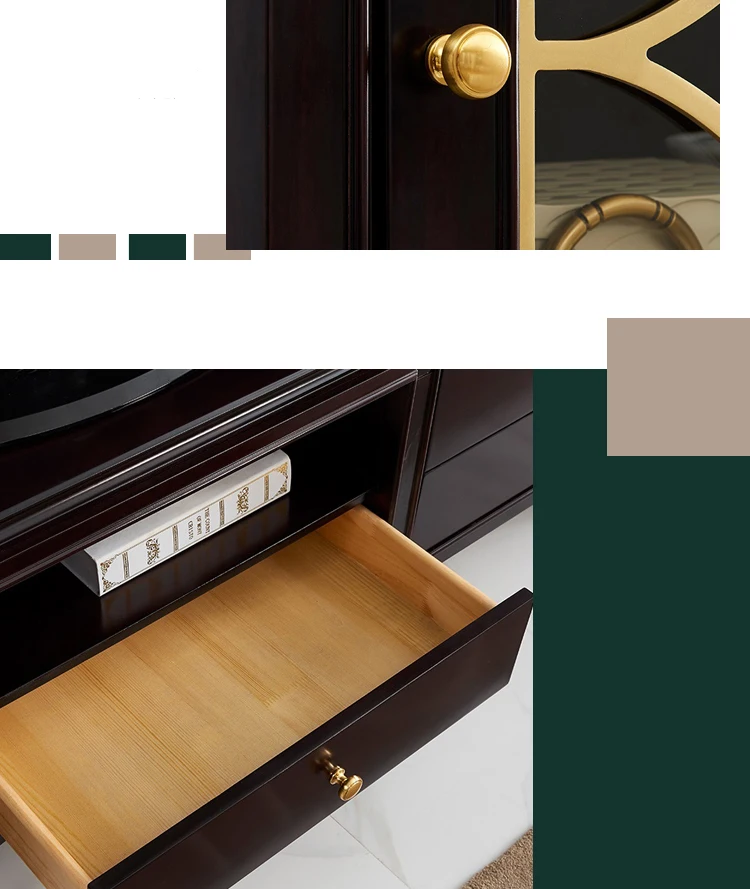 Классические шкафы из массива дерева для телевизора столовая буфет шкаф мебель с