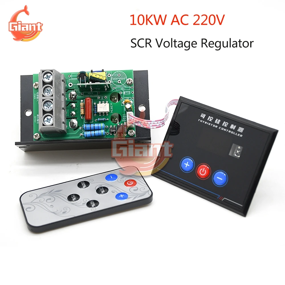 10KW 10000W AC 220V Высокая Мощность SCR Напряжение регулятор сенсорный экран/кнопка бак