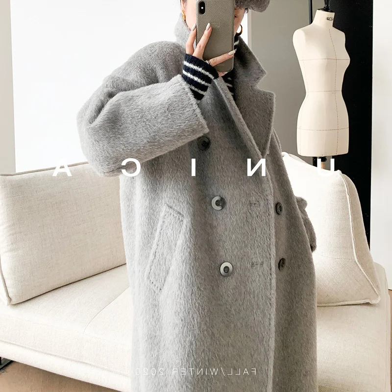 

Unica / 100% Peru_ Inca group rare alpaca wool classic Madame coat