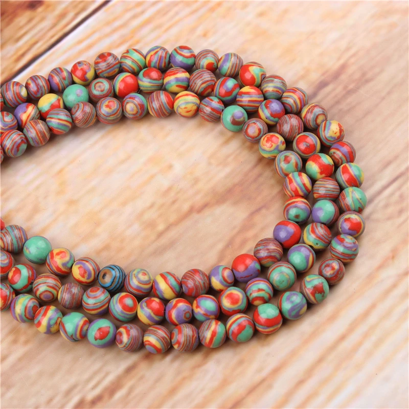 

4/6/8/10/12mm Peacock Natural Stone Beads Loose Stone Round Beads For DIY Jewelry Bracelet Necklace Make