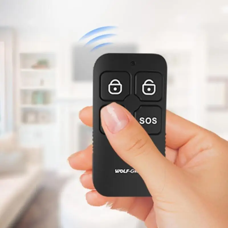 433MHz Wireless Remote Control Waterproof Black RF 4 Keys Keyfobs for Home Alarm Sceurity System
