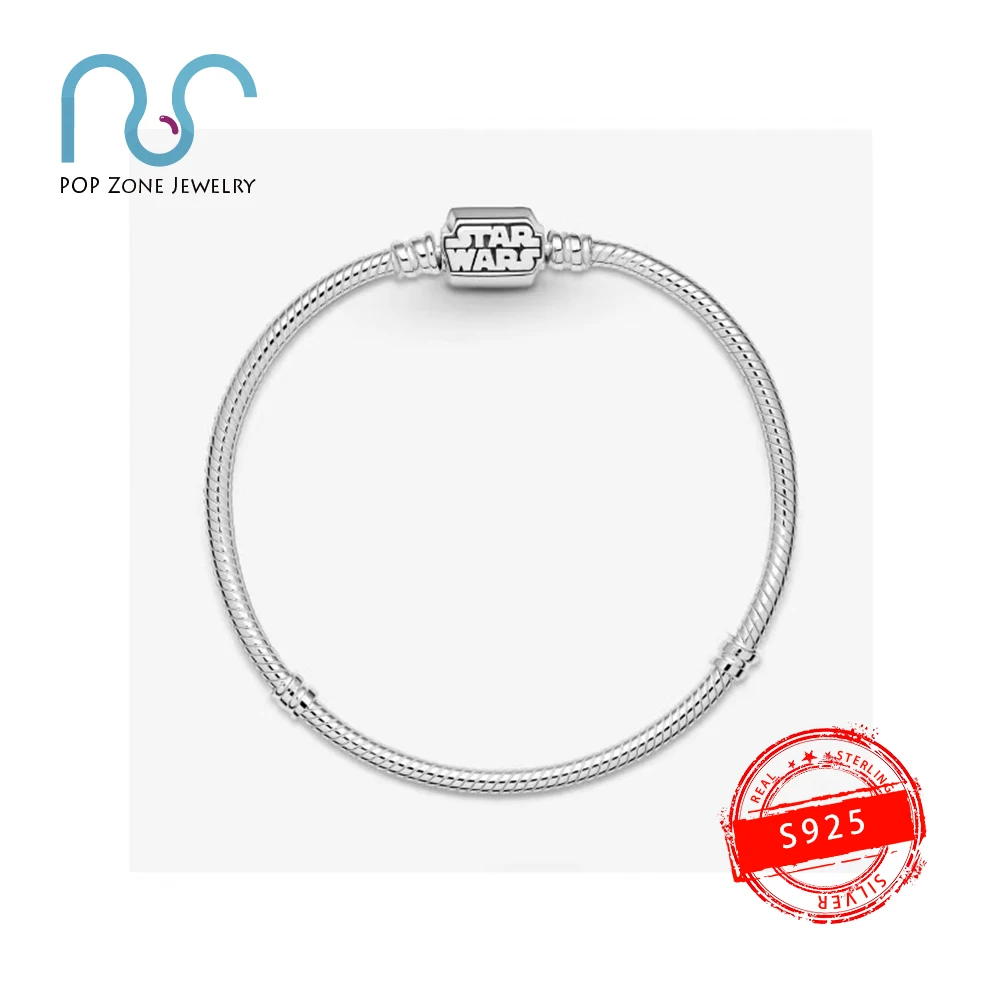 

Fit Original Pan Charm Bracelet S925 Sterling Silver Bracelet Serpentine Chain Link Bracelet Female Qualified New Jewelry Gift