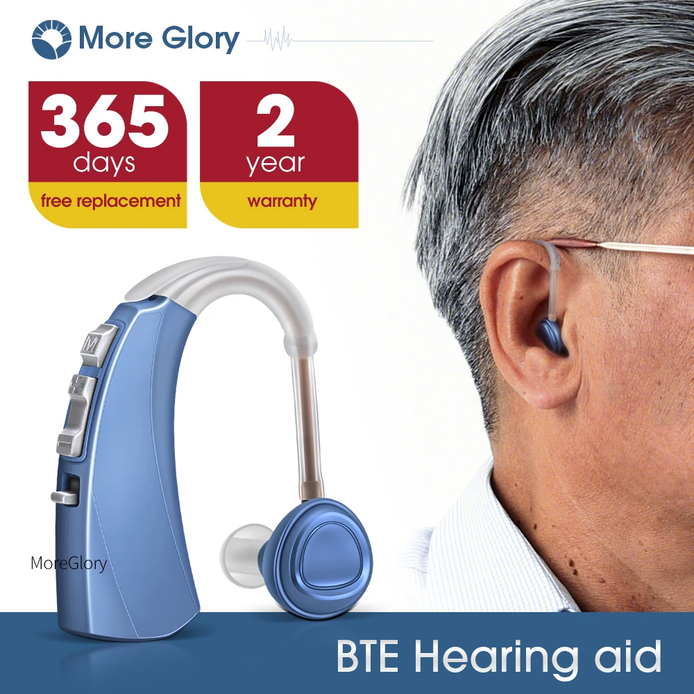 More Glory Hearing Aid VHP-1220 Rechargeable Sound Amplifier Hearing Amplifier for Deafness with Charging Base
