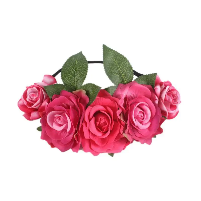 Новые богемные цветочные короны повязки для волос пляжная цветочная гирлянда