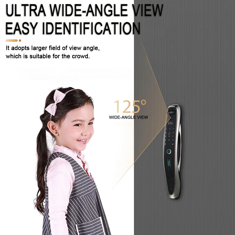 Дверной смарт-замок Tuya 3D с функцией распознавания лица и камерой |