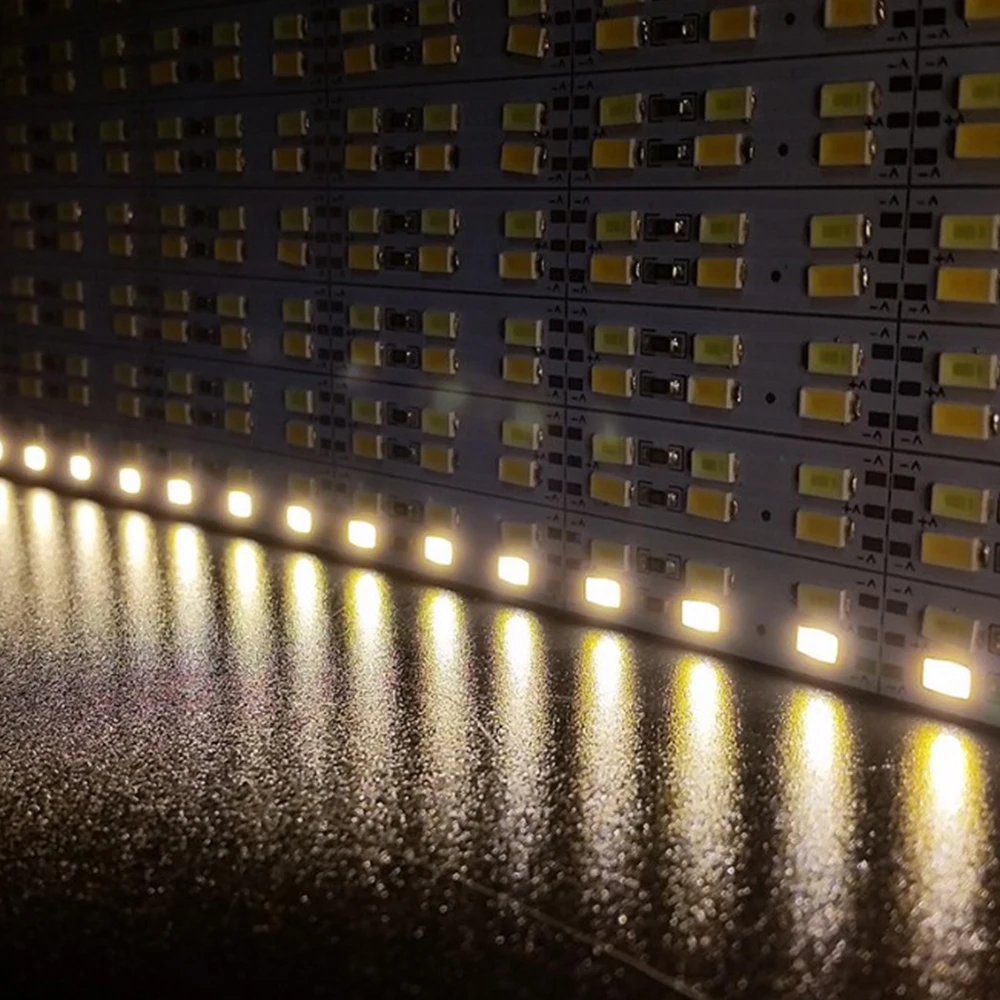 Жесткий светодиодный светильник белый + теплый двухцветный 5730 SMD 50 см/шт. DC12V|warm