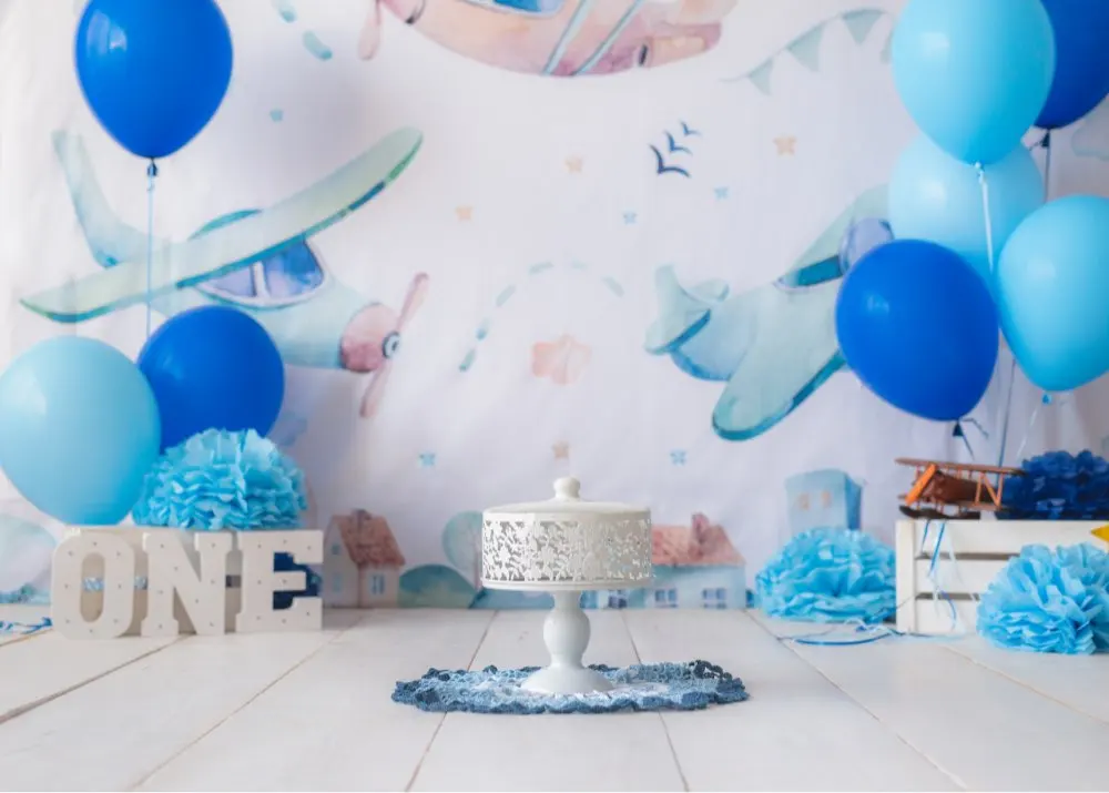 Фон MEHOFOTO с самолетом для фотосъемки новорожденных малышей темы душа самолета