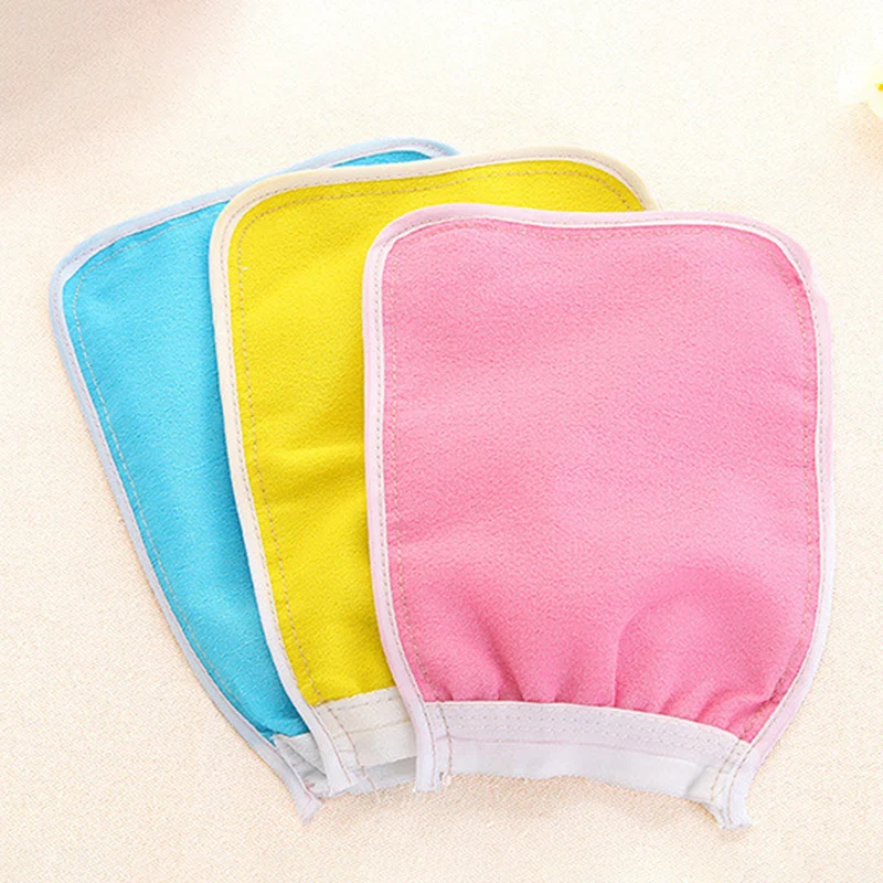 

Двухсторонняя перчатка-пилинг для душа, для удаления омертвевшей кожи, массажная рукавица отшелушивающая перчатка-пилинг