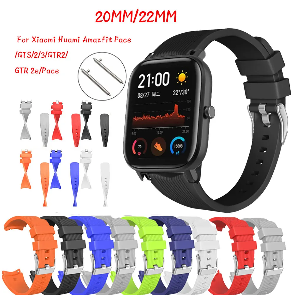 

22/20mm Watch Band For Amazfit GTR 42/47mm Smart Watch Bracelet Wrist Strap/Xiaomi Huami Amazfit Pace/GTS/2/3 Garmin Vivoactive4