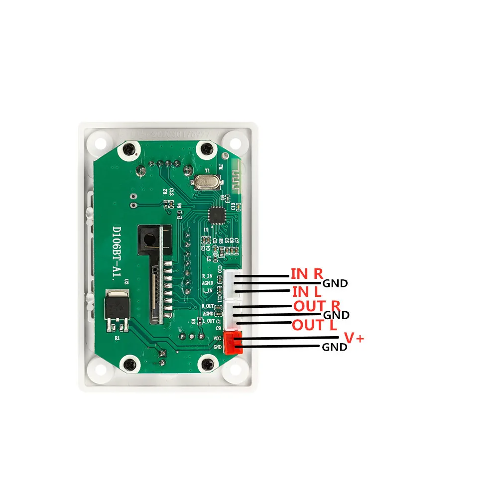 5V 12V Bluetooth 5.0 MP3 Decoding Board Module Wireless Car USB Player TF Card Slot FM with Microphone Handsfree control | Электроника