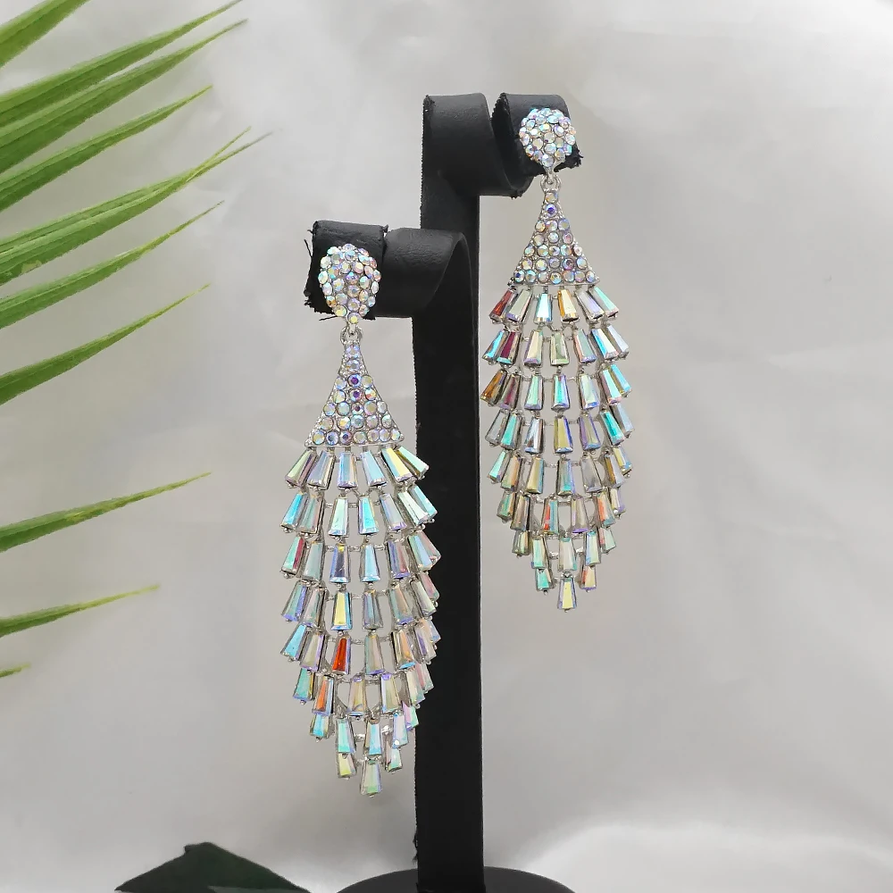 Elegant Creative Jewelry High-grade Elegant Crystal Earrings Drop Earrings Wedding Party Earrings gift For Women Accessories