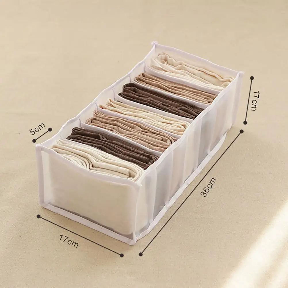 

Bra Storage Boxes Underwear Clothes Organizer Drawer Nylon Divider Closet Organizer For Folding Ties Socks Shorts Organizer