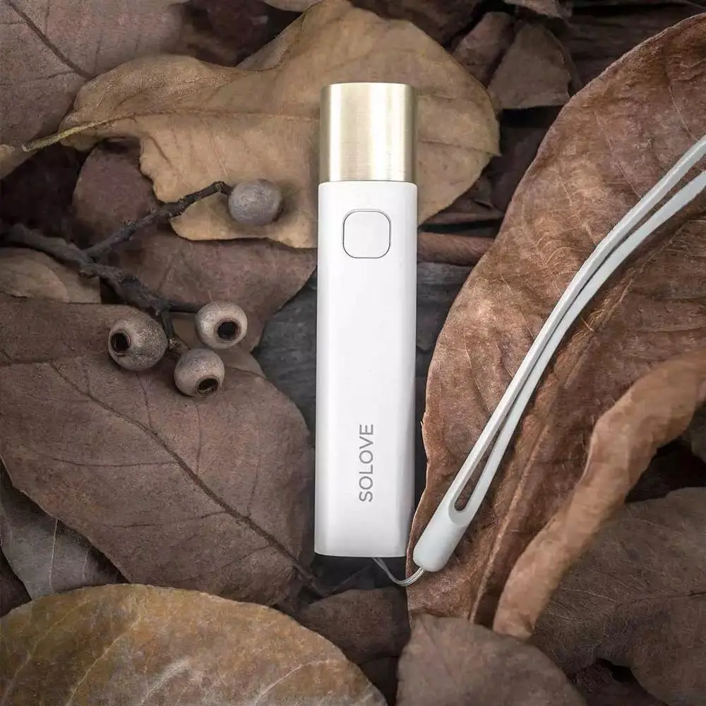 Портативный Перезаряжаемый мини-фонарик SOLOVE с USB внешний аккумулятор на 3000 мАч лм