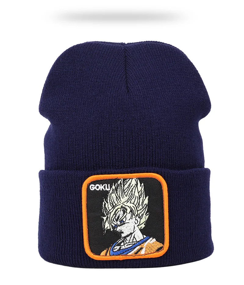 Dragon Ball GOKU Vegeta Beanie, высококачественные хлопковые повседневные шапочки для мужчин и женщин, теплая вязаная зимняя шапка, модная однотонная шапка унисекс