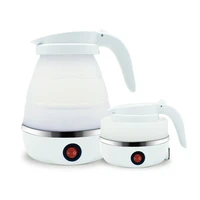 600ml mini small electric kettles travel foldable electric kettle silicone portable water kettle electronic enamel teapot