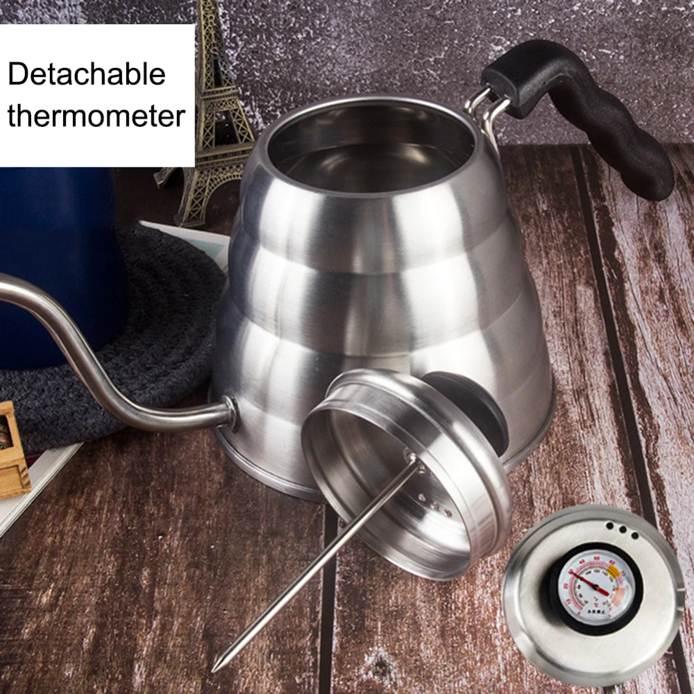 1200 мл Нержавеющая сталь Чай Кофе Аллигатор залить Чайник гусиная шея носик с