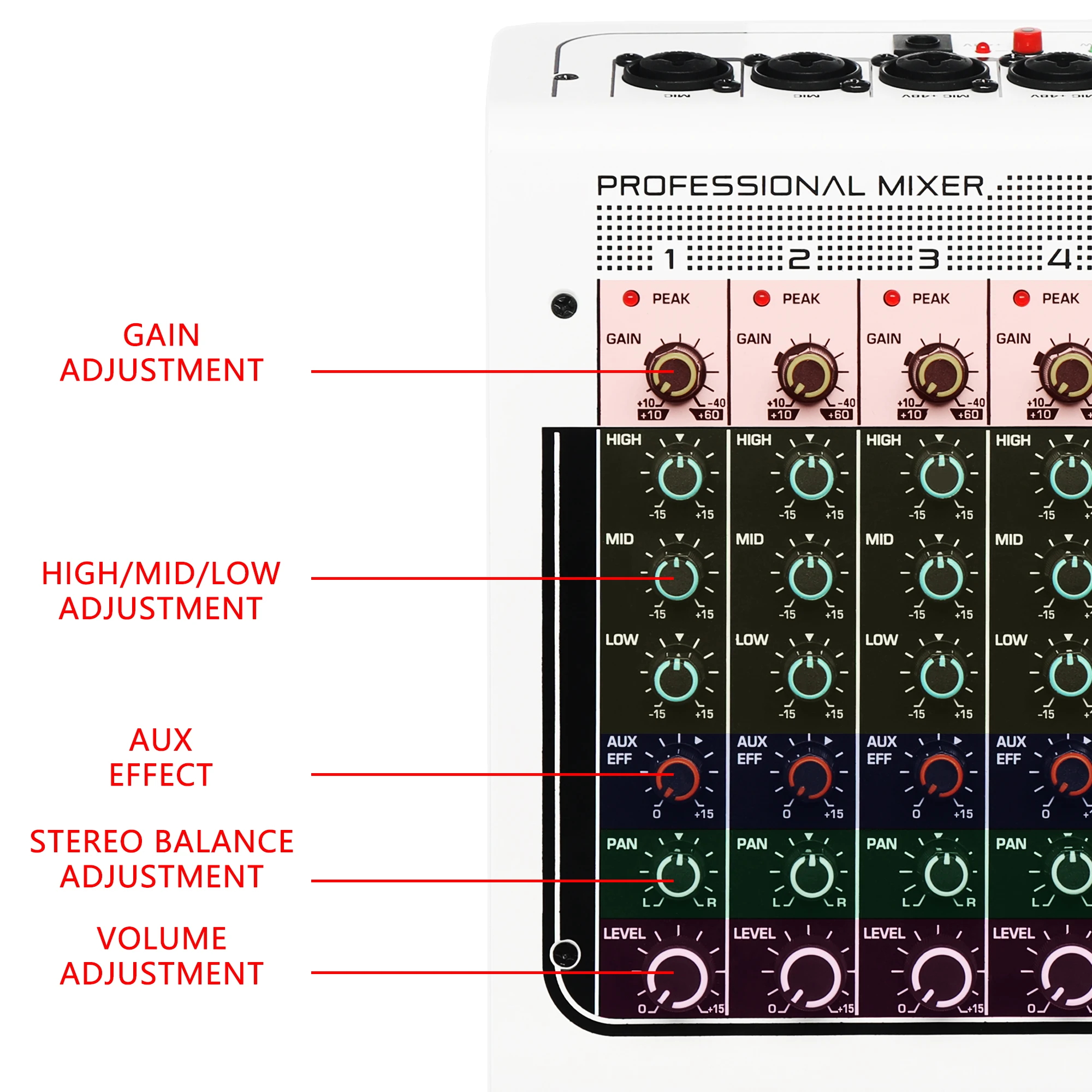 MX-400 Audio микшер 6 каналов USB звуковая карта интерфейсная консоль с Bluetooth 48V