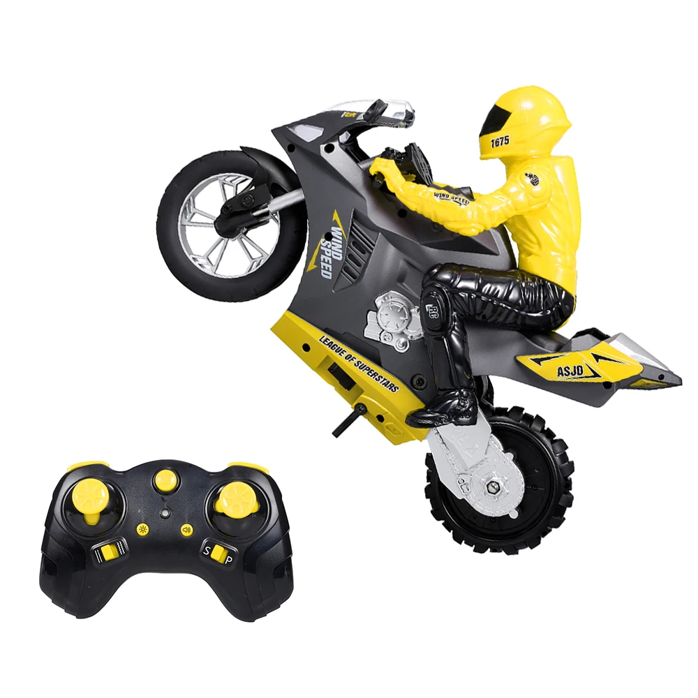 RC Мотоцикл 1:6 360 градусов спиннинг дрейф трюк мотоциклы стенд 20 км/ч 2WD 6 осевой
