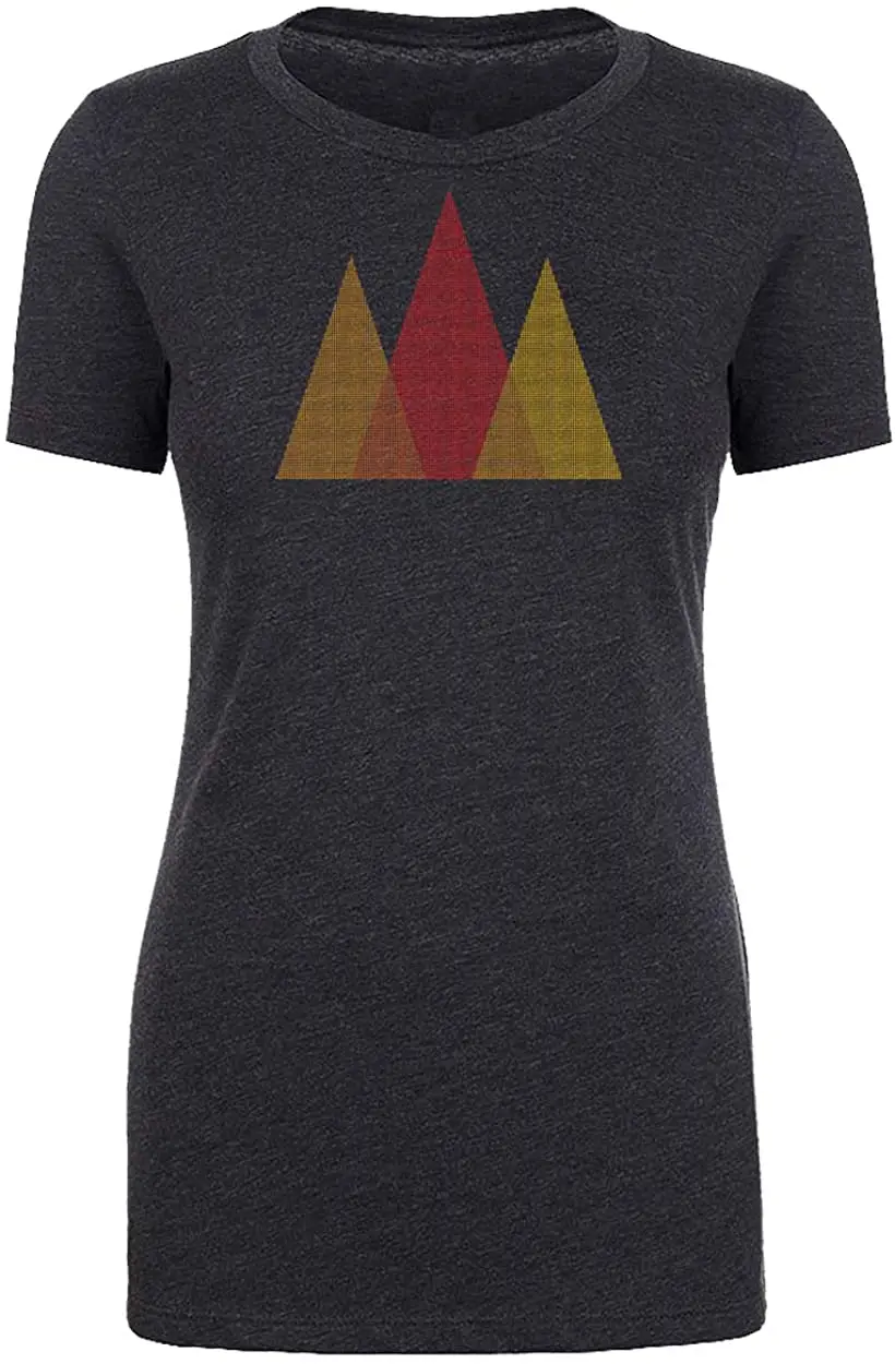 

Triangle Tree Line Outdoor T-Shirt Women's Graphic Nature Shirts New Summer Cool Tee 2020 Breathable Cotton Short Sleeve Tshirt