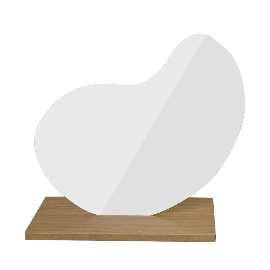 

Korean Style Makeup Mirror Ins Irregular Acrylic Decorative Mirror Wooden Base Cosmetic De Maquillaje Beauty Tools зеркало