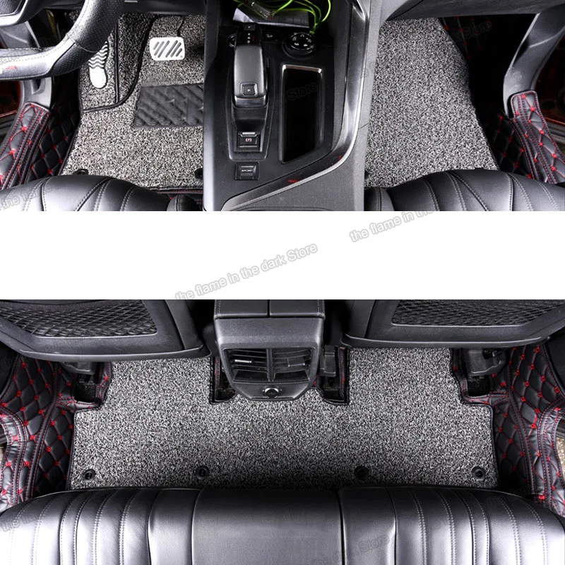 

Lsrtw2017 Leather Car Interior Floor Mat for Peugeot 3008 2019 2020 Foot Mat Interior Accessories