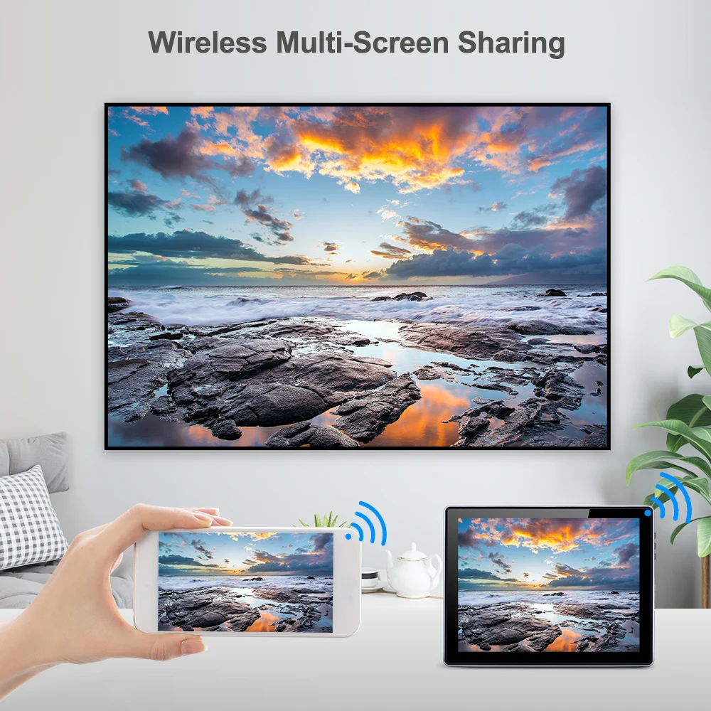 Рига HD мини проектор RD850 Родной 1280x720P светодиодный Android Wi Fi модуль портативный