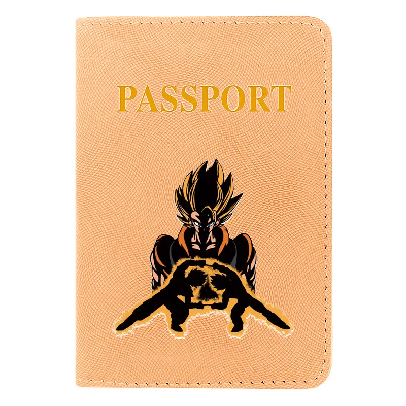 

Classic Super Goku Printing Passport Cover Pu Leather Travel ID Credit Card Holder Pocket Wallet Bags