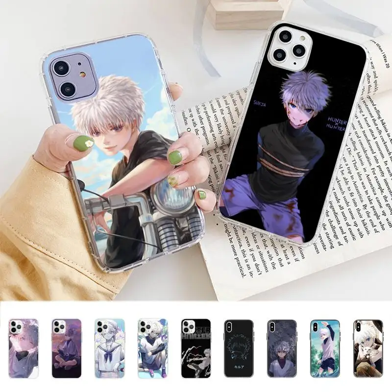 

FHNBLJ Anime Hunter X Hunter Killua Zaoldyeck Phone Case for iPhone 11 12 13 mini pro XS MAX 8 7 6 6S Plus X 5S SE 2020 XR case