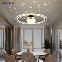 modern acrylic starry led pendant lights for dining living room bedroom restaurant indoor hanging lamps decor lighting fixtures