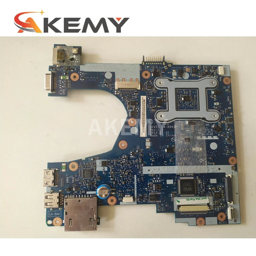 

Akemy For Acer aspire v5-131 v5-171 laptop motherboard NBM3A1100L Q1VZC LA-8943P Mainboard I5-3337U CPU DDR3