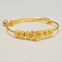 mosaic 1pcs dubai arab gold color baby child bracelet bangles for boy girl bride bracelets ethiopianafricandubai jewelry gifts