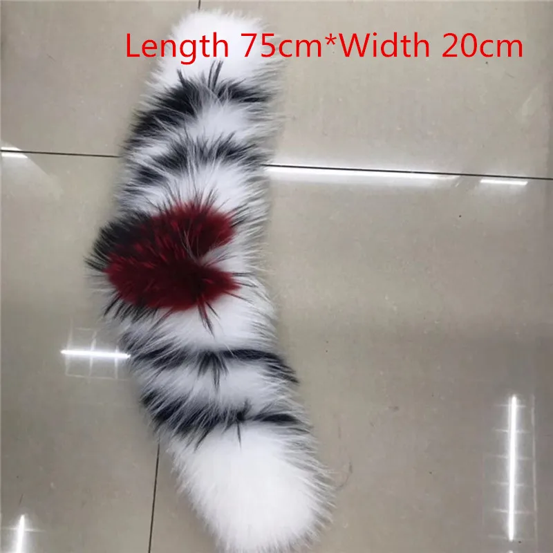 Шарф-накидка мужской зимний из натурального меха енота |