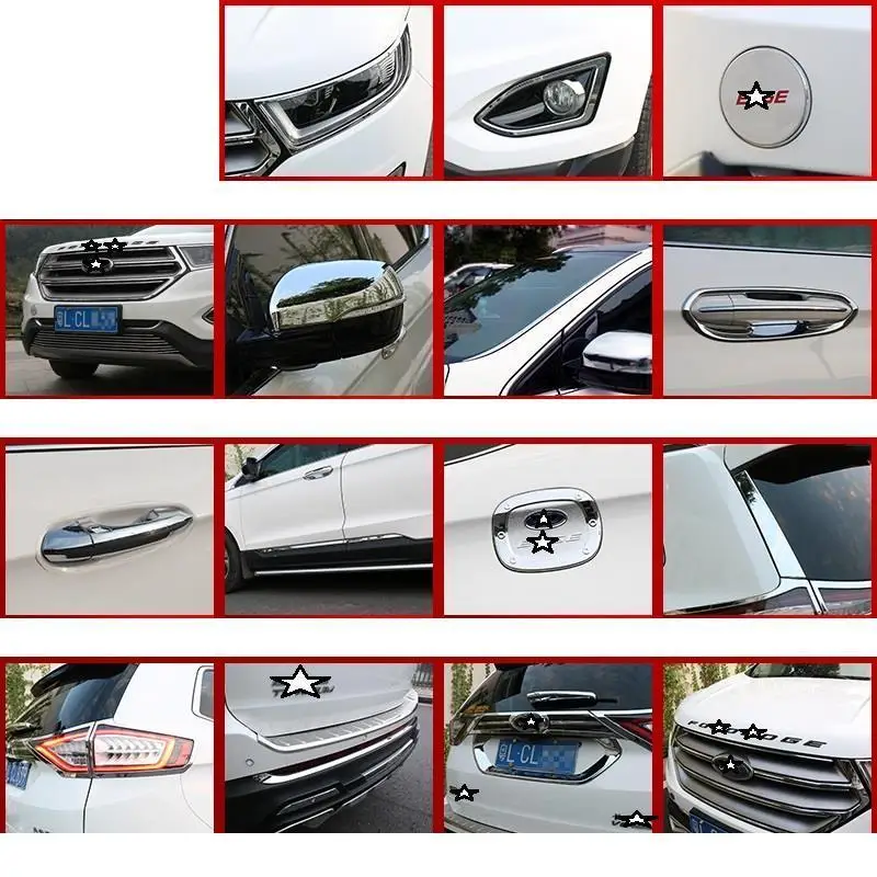 Automovil хром тело окна крыло зеркало наружные высококачественные части автомобиля Стайлинг 09 10 11 12 13 14 15 16 17 18 для Ford Edge
