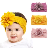 fashion newborn toddler baby girls head wrap lotus flower knot turban headband hair accessories birthday gifts for 0 3y