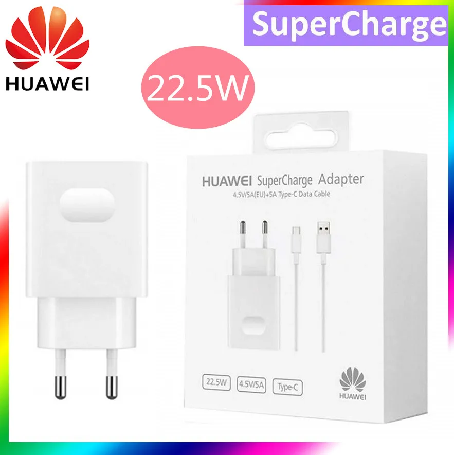 Оригинальное зарядное устройство Huawei 22 5 Вт адаптер питания для быстрой зарядки