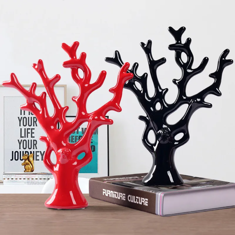 Минималистичная керамическая статуэтка в виде дерева Европейский офисный стол