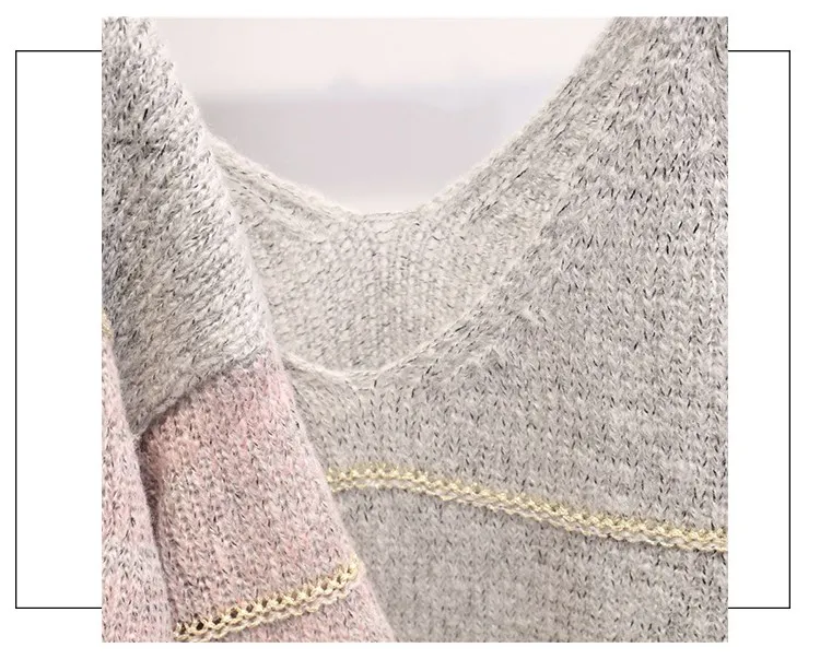 Осенне зимний женский Повседневный свитер комплекты с платьем в стиле пэтчворк