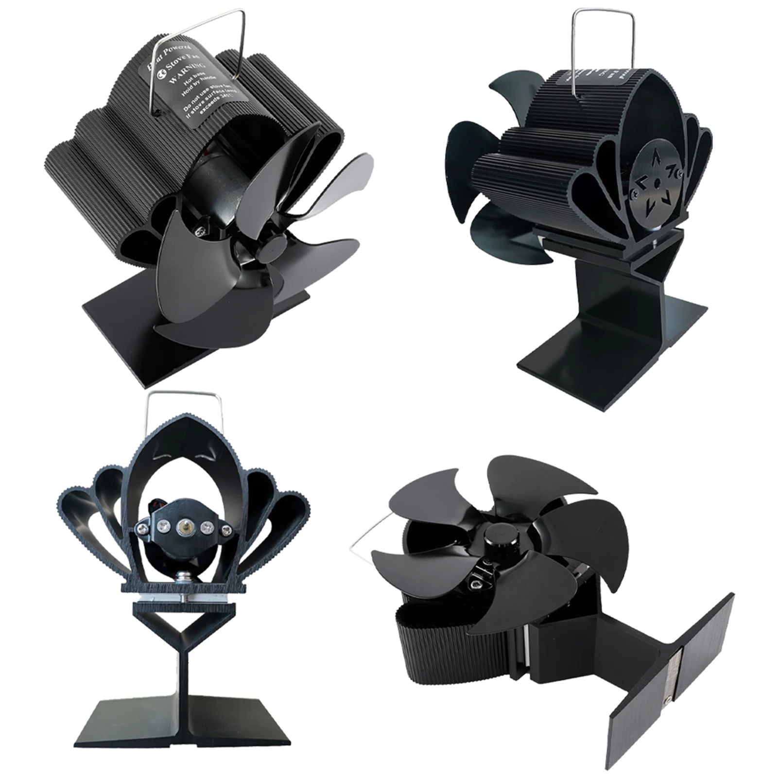 

5-blade Fireplace Fan Quiet Safe Heat Powered Stove Fan Fireplace Fan Home Efficient Heat Distribution