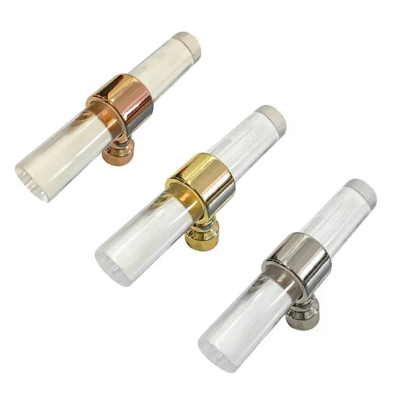 Бытовой серый акриловый ящик ручки тянуть комод Дверная ручка прозрачный Ванная