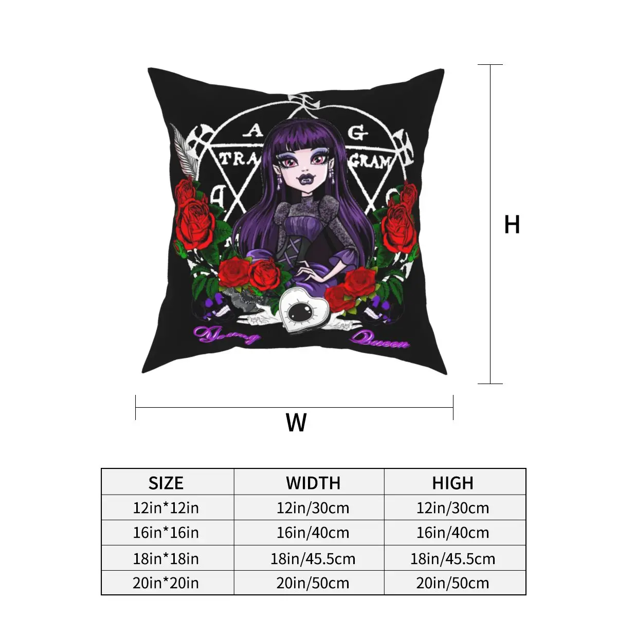 Elissabat Monster High Подушка Чехол Мягкий чехол для подушки из полиэстера Декор покрытие