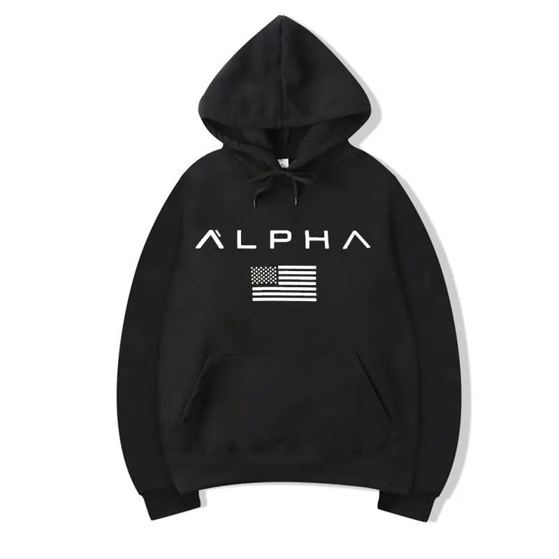 Осень новое поступление высокая Alpha Industries спортивная одежда с принтами Мужская