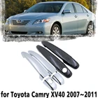 Автомобильная ручка из углеродного волокна или хромированные дверные ручки, защитный чехол для Toyota Camry XV40 2007  2011, автомобильные аксессуары 2008 2009 2010