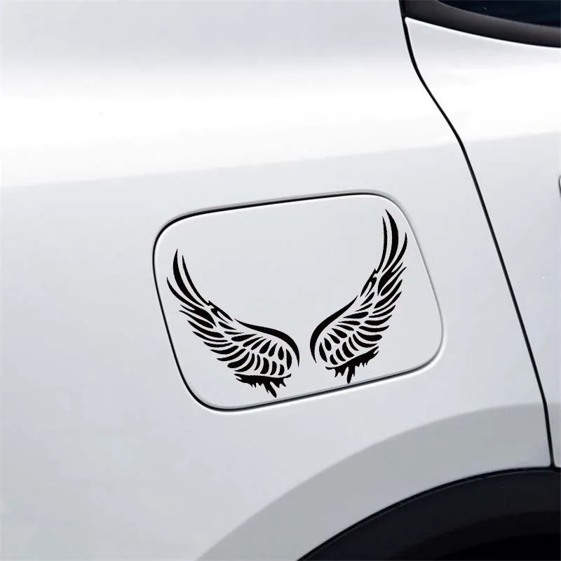 

Personality Cute Interesting Beautiful Angel Wings Covering The Body Silhoutte Car Sticker Waterproof Decals Pvc 13cm X 9cm