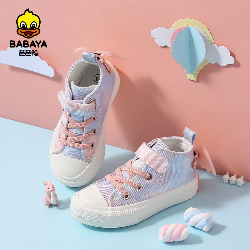Babaya Children Canvas Shoes Boys Sneakers Breathable 2021 Spring New Cartoon wings Girls Shoes Fashion Kids Sneakers for Girl enlarge