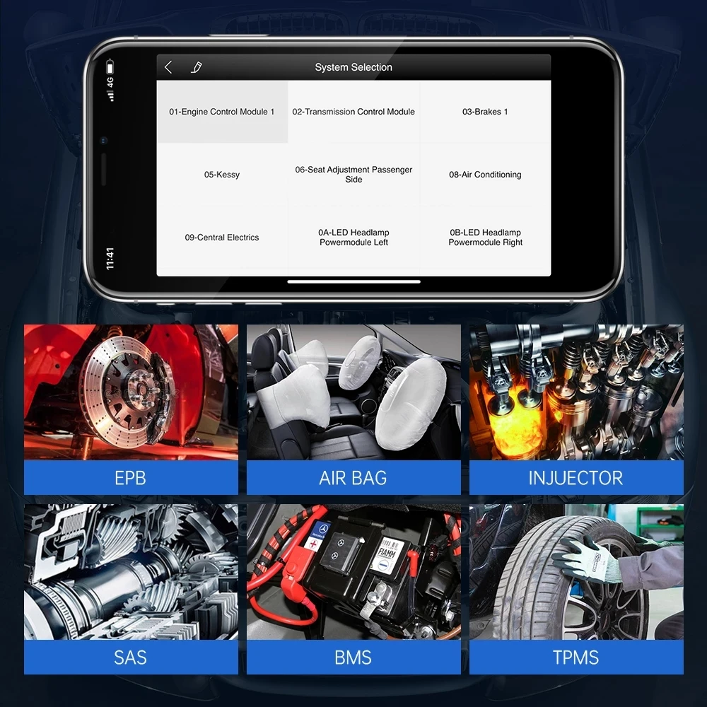 Сканер XTOOL A30M OBD2 для полной диагностики автомобиля с 21 видами специальных функций