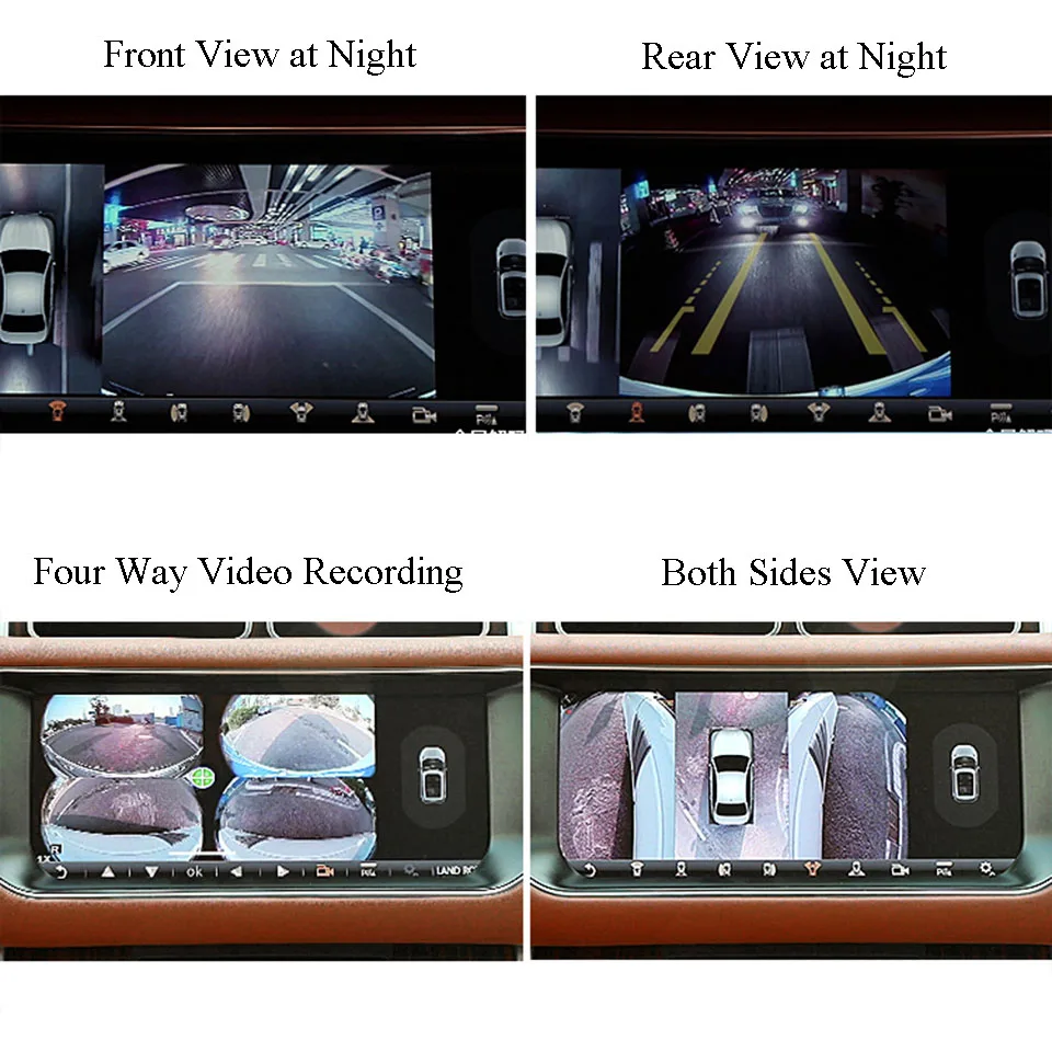 Dashboard несколько ультра широкий объектив 360 видео для Range Rover Evoque Откройте для себя 5 XFL XEL F-PACE E-PACE OEM 10," Мультимедиа gps
