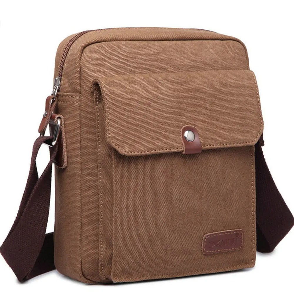 

New Shoulder crossbody Bags Men's Retro Messenger Bags Multi-function small satchel canvas shoulder bags B45-77