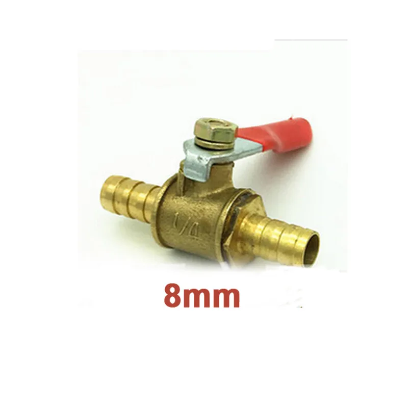 Tube Pipe Fitting Copper 6-12mm Hose Barb Inline Brass Ball Valve Water Oil Air Gas Fuel Line Shutoff Fittings | Обустройство дома