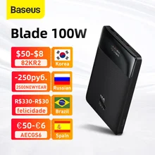 World Premiere Baseus 100W Power Bank 20000mAh Type C PD Fast Charging Powerbank Portable External Battery Charger for Notebook
